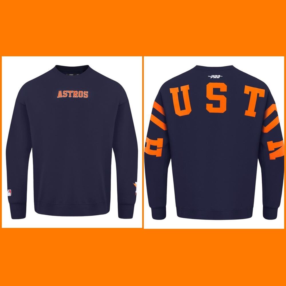 Pro Standard MLB HOUSTON ASTROS WINGSPAN EMBROIDERED CREWNECK/SWEATSHIRT | NEW!!